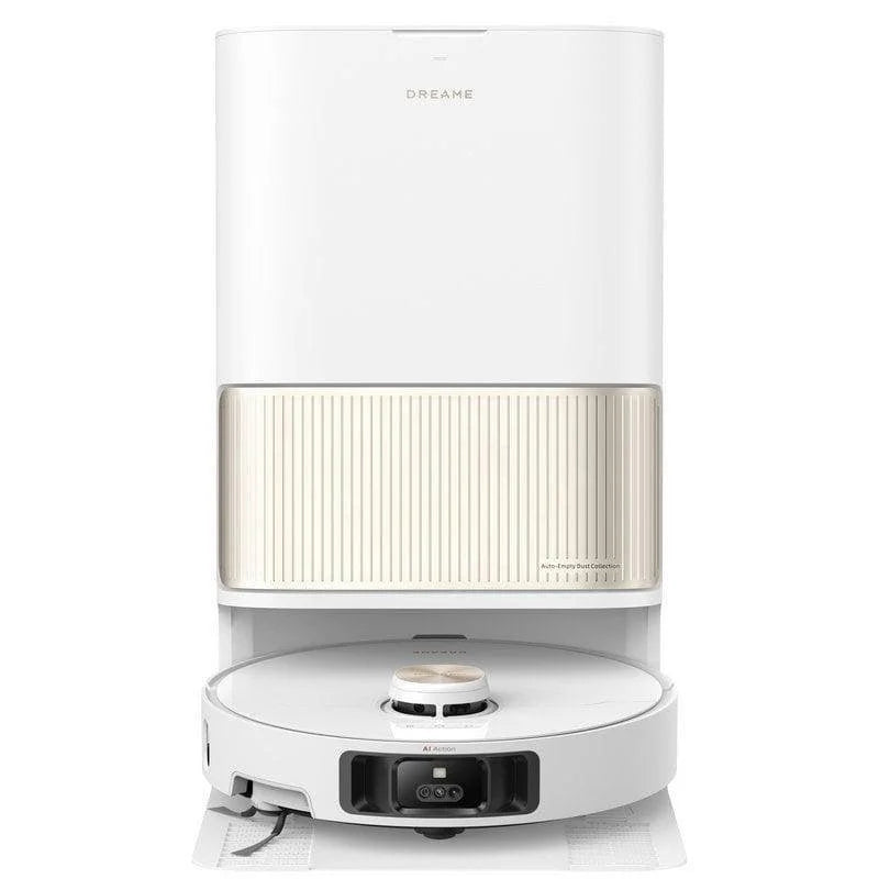 Robô aspirador e esfregona Dreame L40 Ultra com esvaziamento automático branco/dourado – Eletrodomésticos práticos e eficientes