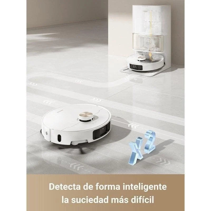 Robô aspirador e esfregona Dreame L40 Ultra com esvaziamento automático branco/dourado – Eletrodomésticos práticos e eficientes