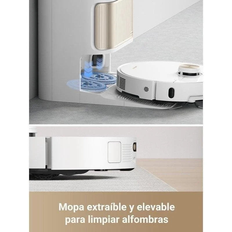 Robô aspirador e esfregona Dreame L40 Ultra com esvaziamento automático branco/dourado – Eletrodomésticos práticos e eficientes