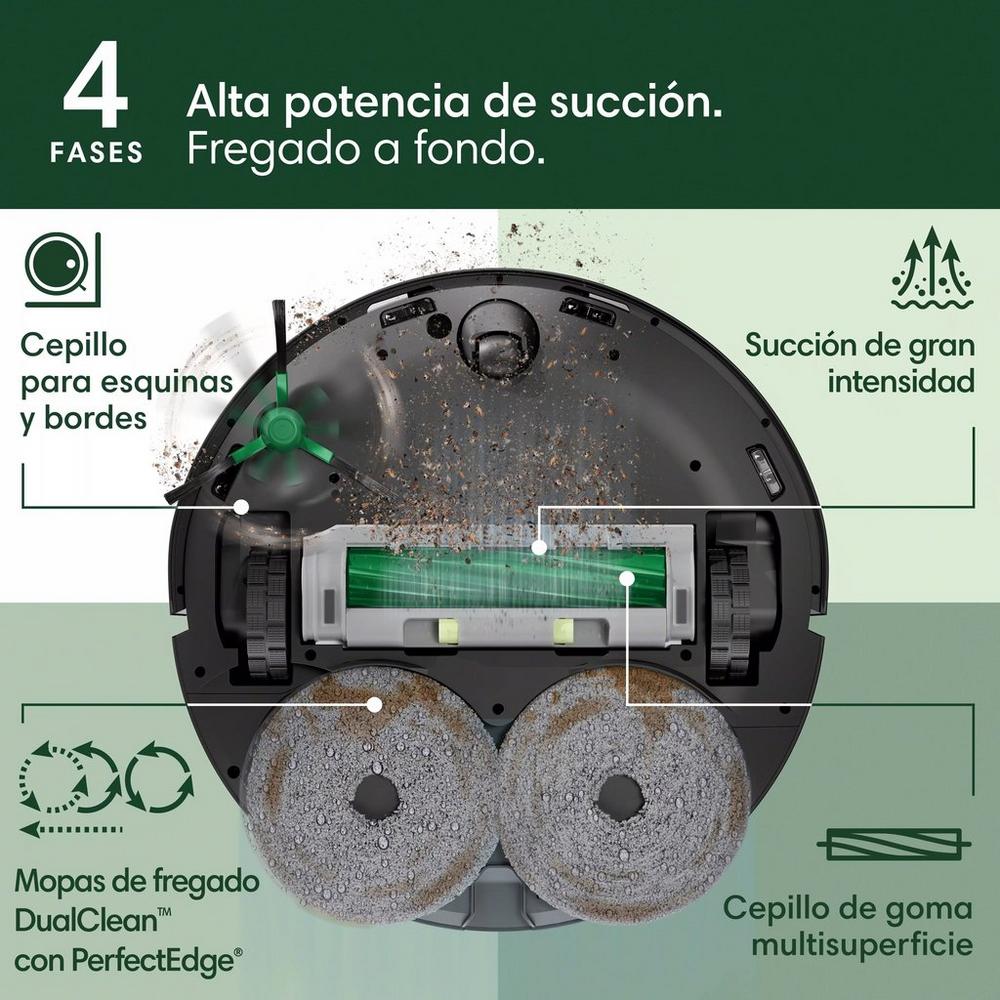 Robot roomba® plus 505 combo com base autowash™ - preto – Eletrodomésticos práticos e eficientes