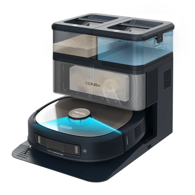 Conga z100 x-treme robot aspirador especialista em esfregar com tecnologia ai lasereye –