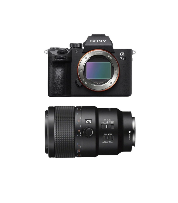 SONY A7 IV + Lente 90MM F2.8G OSS + Kit Dentário Macro Flash Anual Godox MF-R76S +