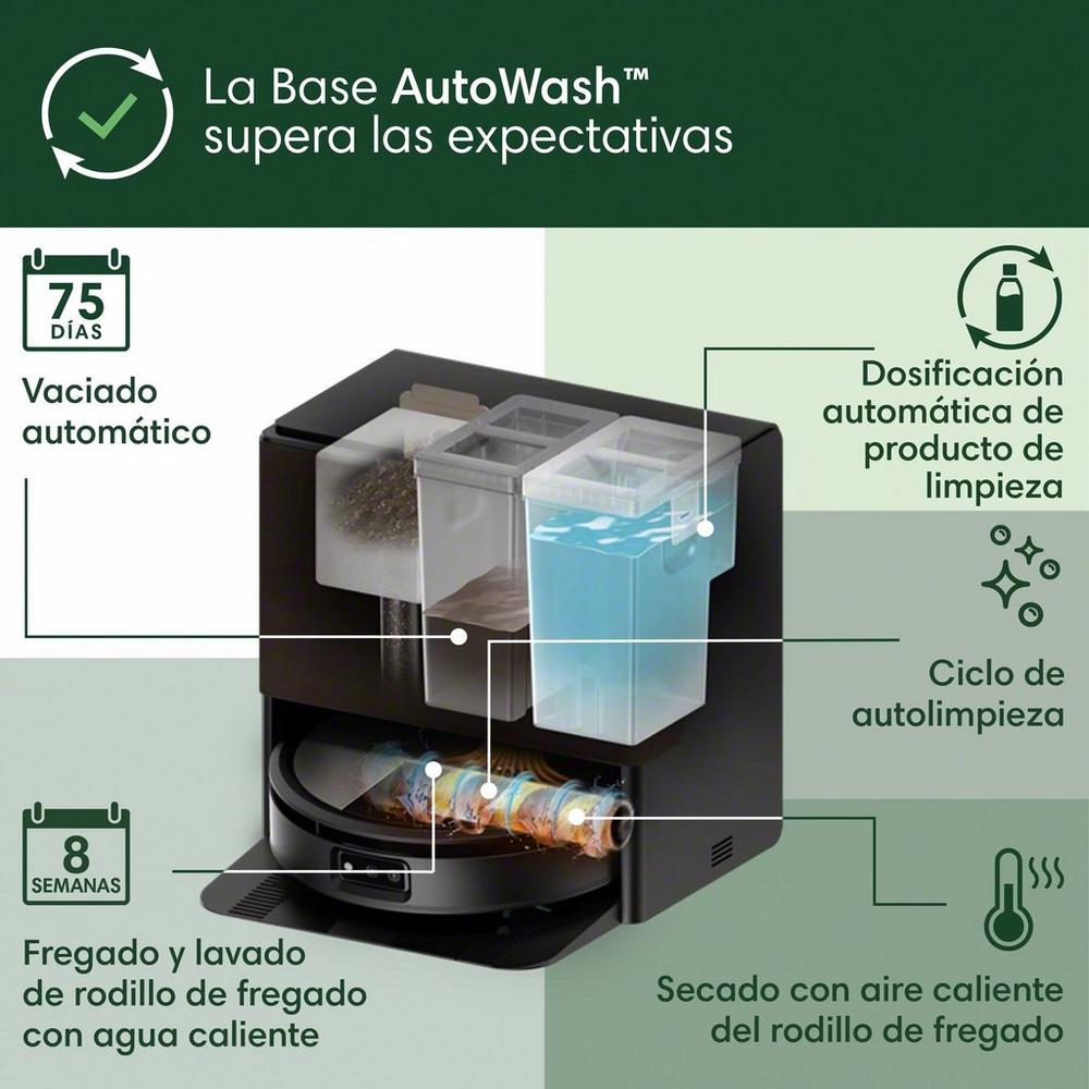 Robot Roomba® Combo Max 705 com Base AutoWash™ – Preto – Eletrodomésticos práticos e eficientes